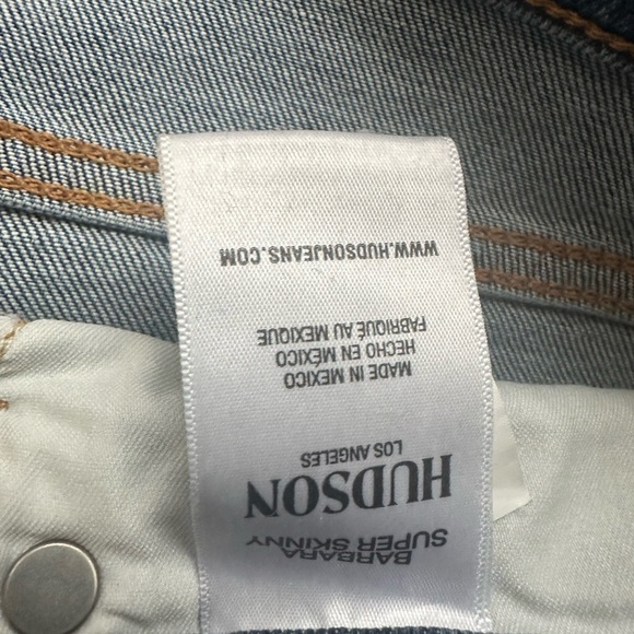 Hudson Jeans Women's Distressed Blue Skinny Jeans - Picture 6 of 12